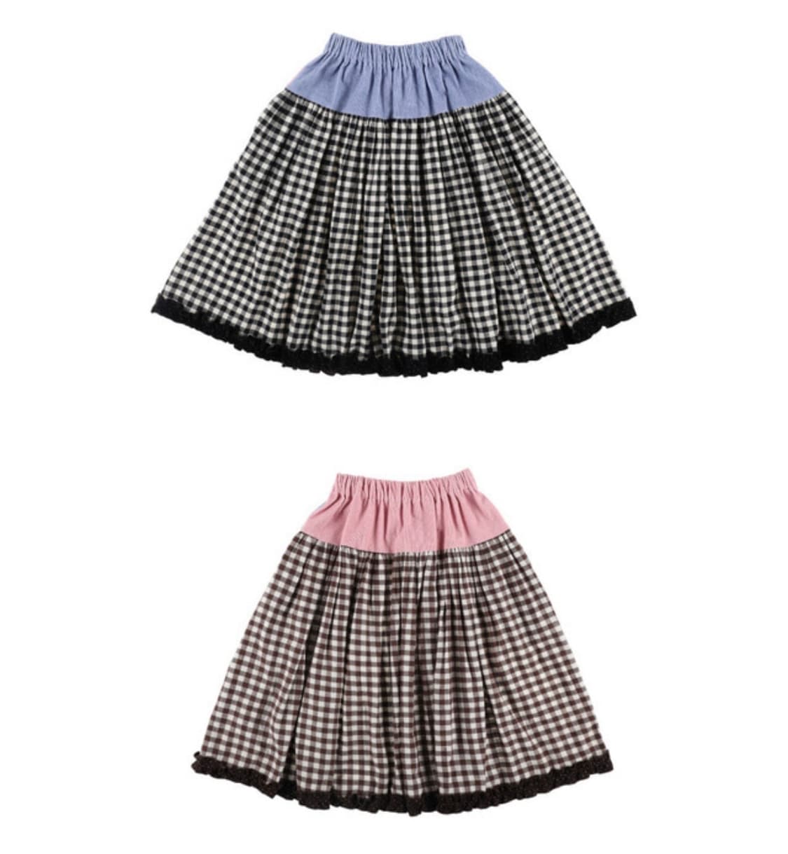 샤키리 브라우니깅엄체크스커트 상품이미지4