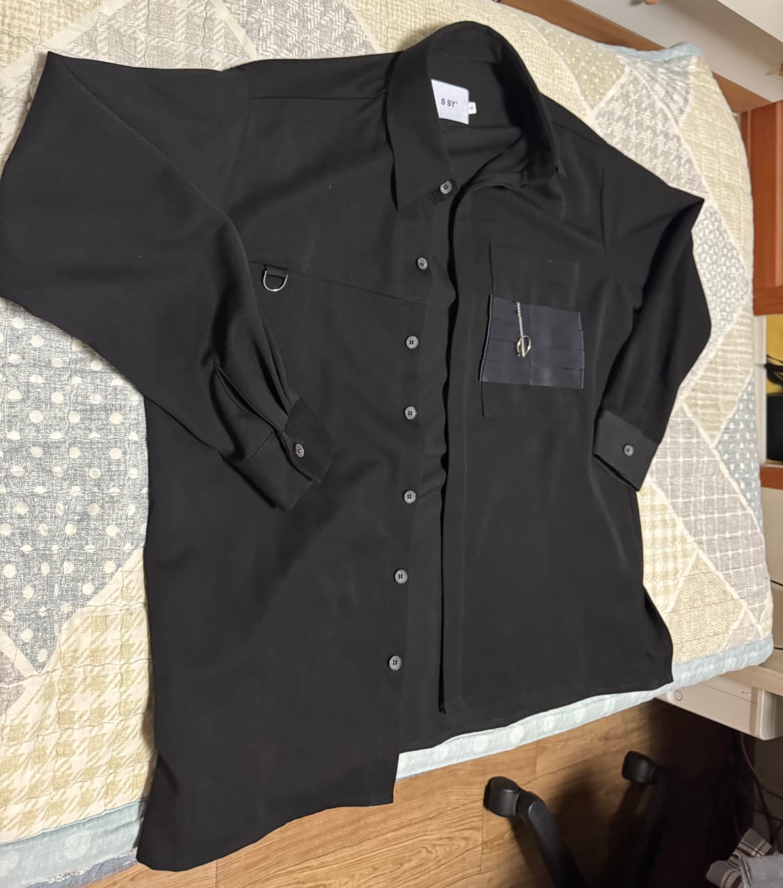 <거의 새것> [L] 에스에스와이 오버핏 셔츠 (블랙) 상품이미지2
