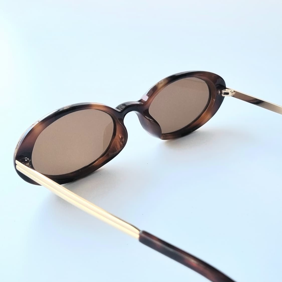 레트로 긱시크 오벌 브라운 호피 선글라스 상품이미지6