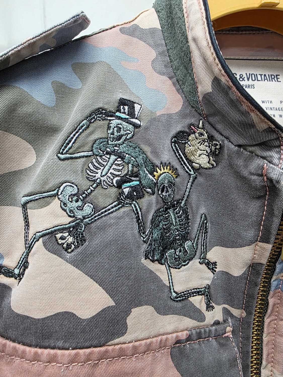 쟈딕앤볼테르 여성자켓 XS 44 자수 밀리터리 카모자켓 WM17 상품이미지4