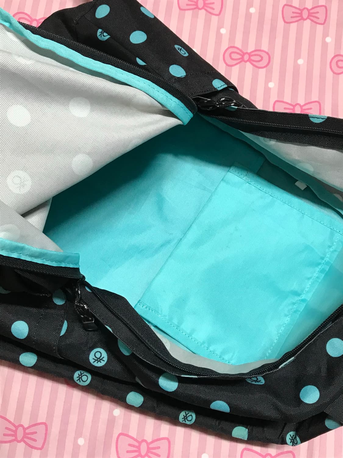 베네통 민트 도트 백팩 모리가방 상품이미지5