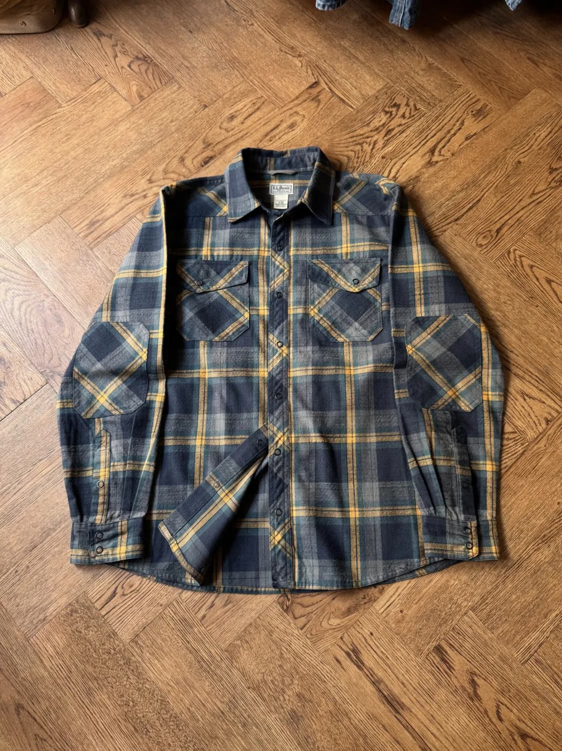 [M]L.L.Bean USA 엘엘빈 타탄체크 버튼다운 플란넬 셔츠 상품이미지1