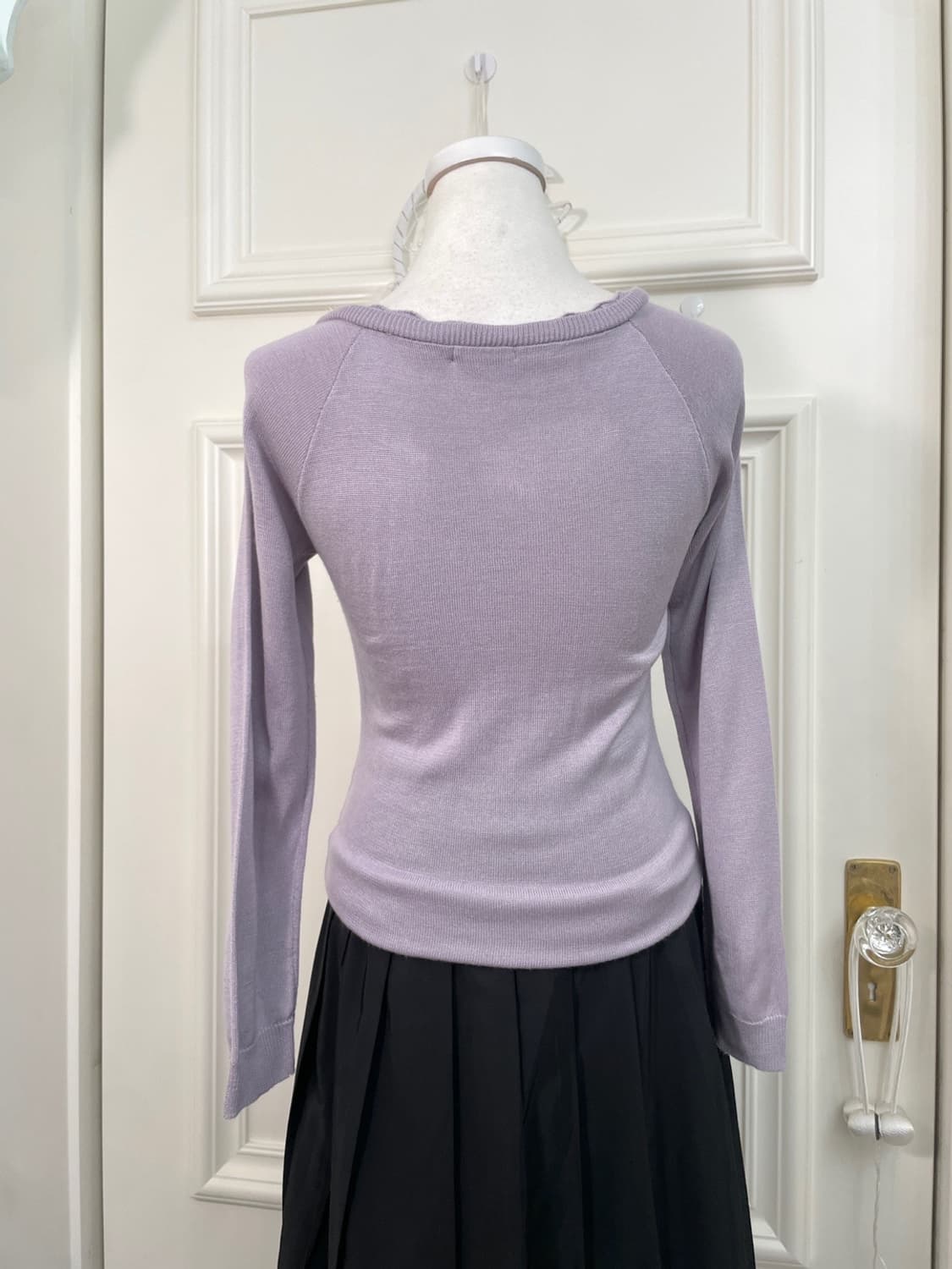 lavender lace point v-neck princess knit 상품이미지5