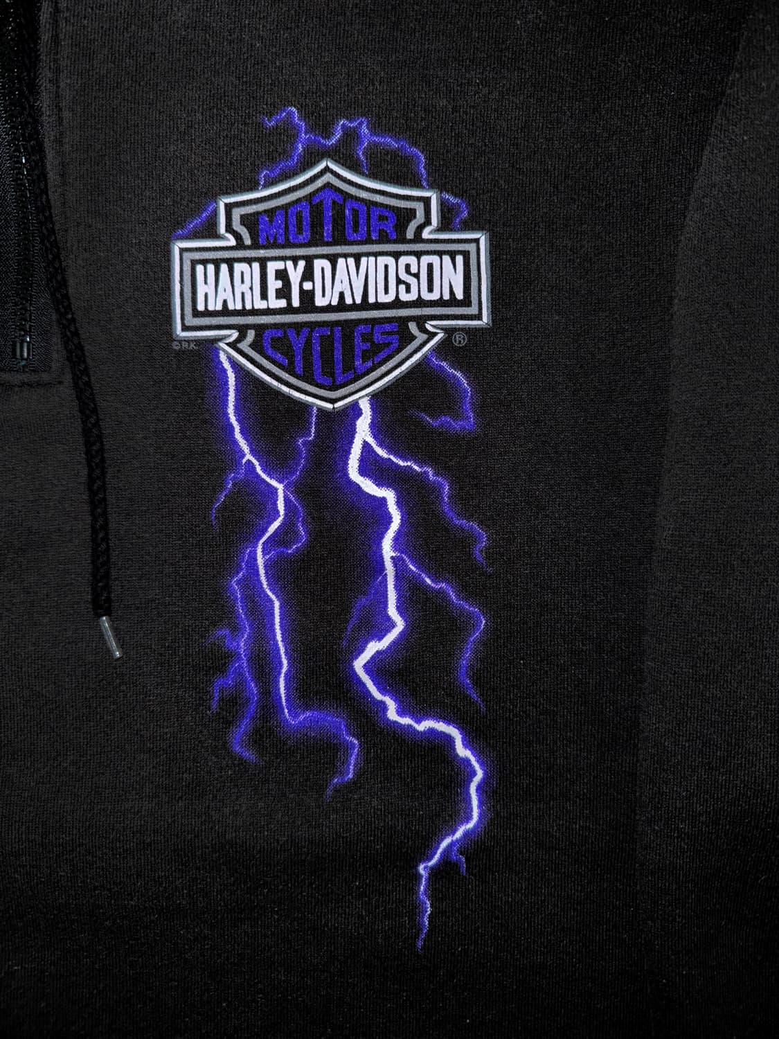 [XL] 90s 빈티지 할리데이비슨 쿼터 집업 스웻셔츠 상품이미지3