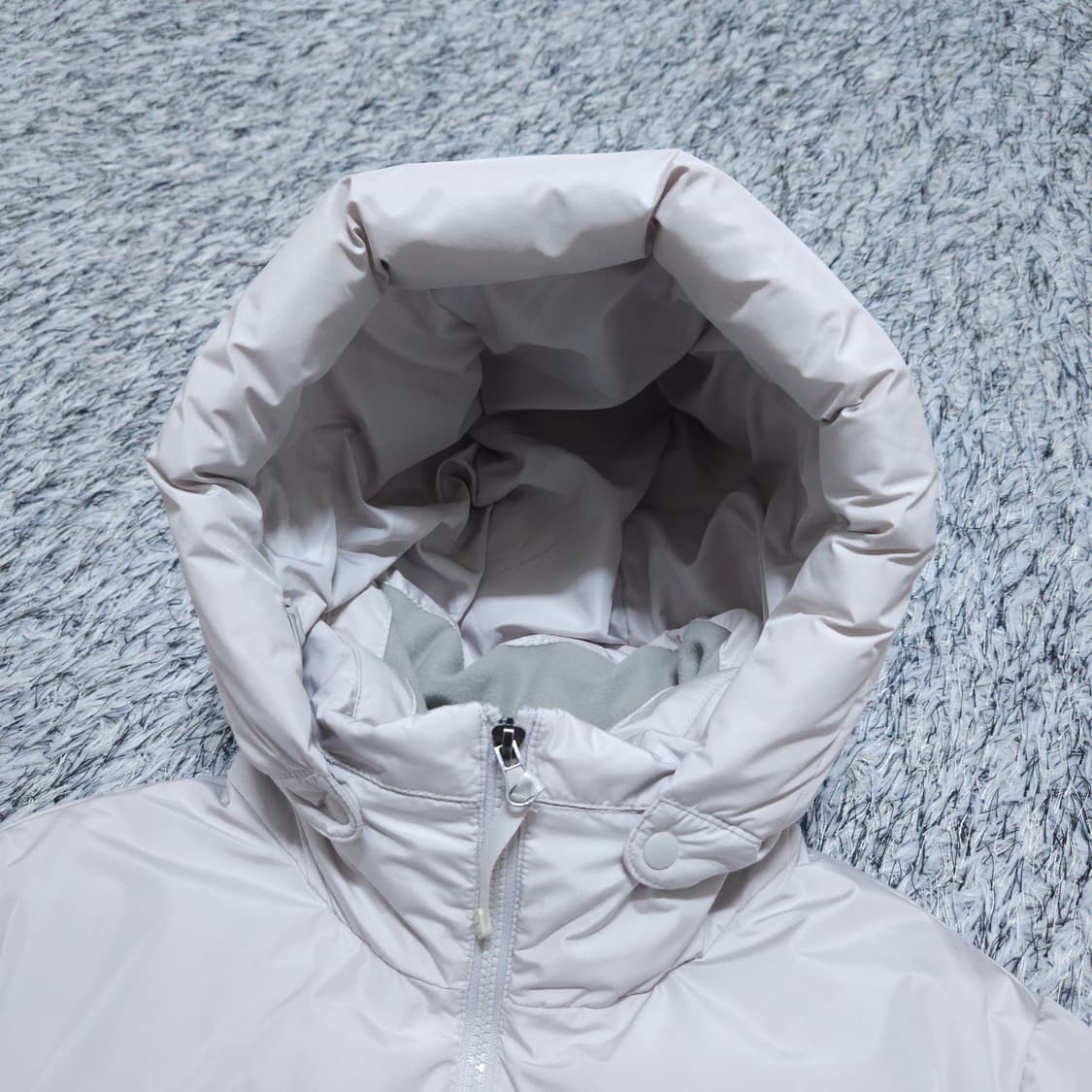 몽벨)95 여자 크림색 미드패딩자켓 / 왕눈이샵 상품이미지7