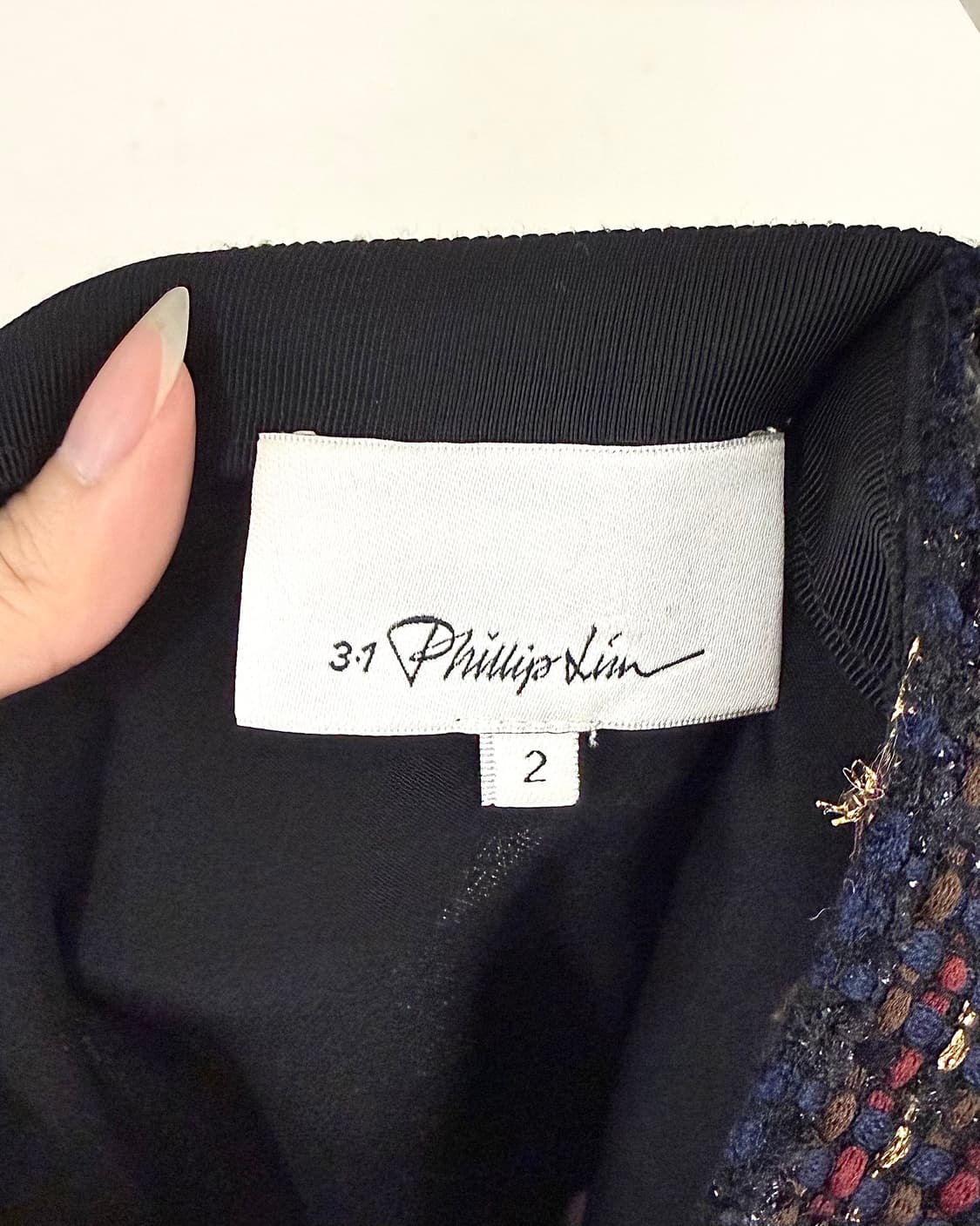 3.1필립 림 멀티 토날 트위드라익 패턴 스커트 상품이미지7