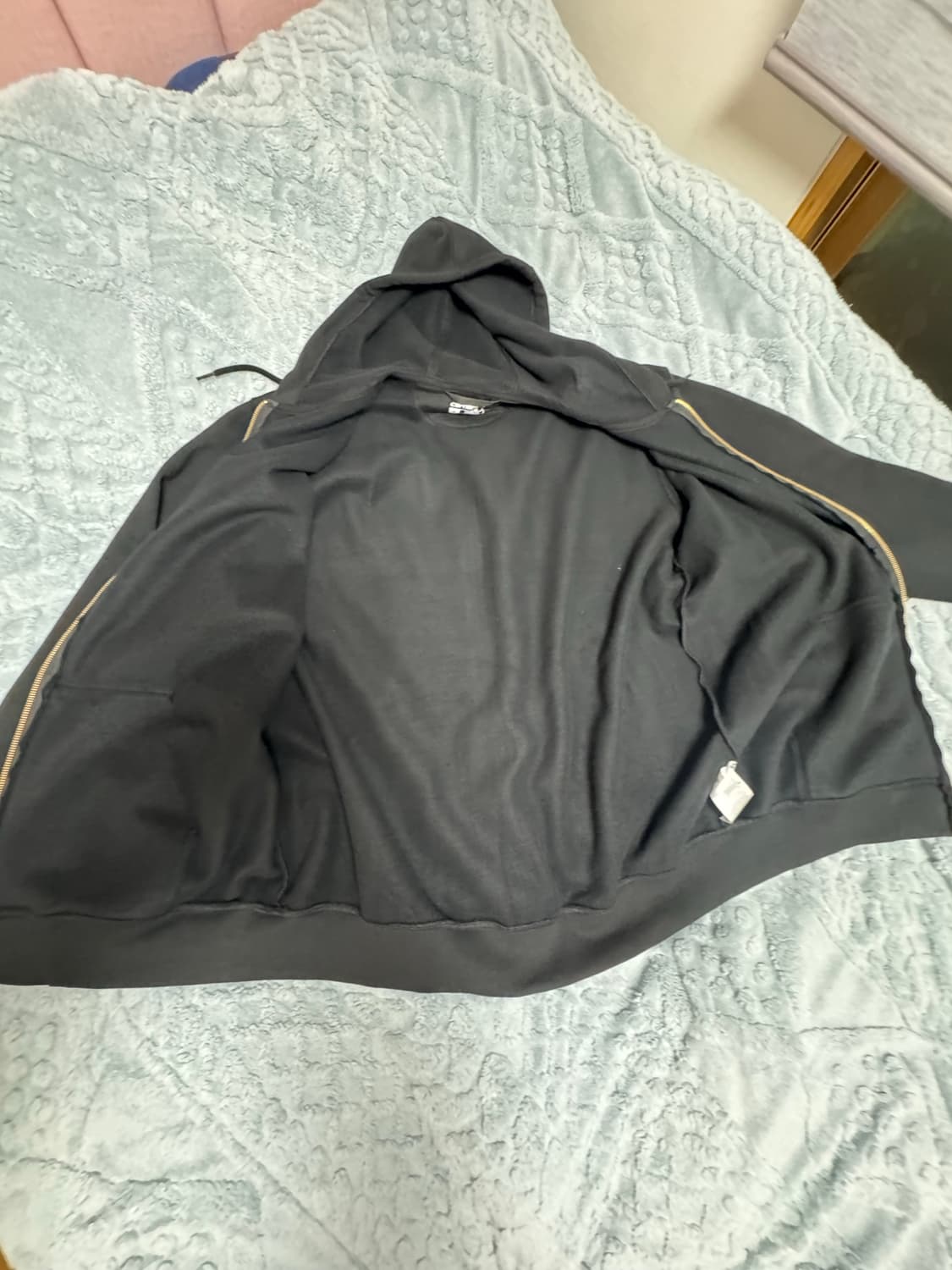 칼하트 루즈 핏 미드웨이트 레귤러 풀 집 스웨트셔츠 블랙 상품이미지4