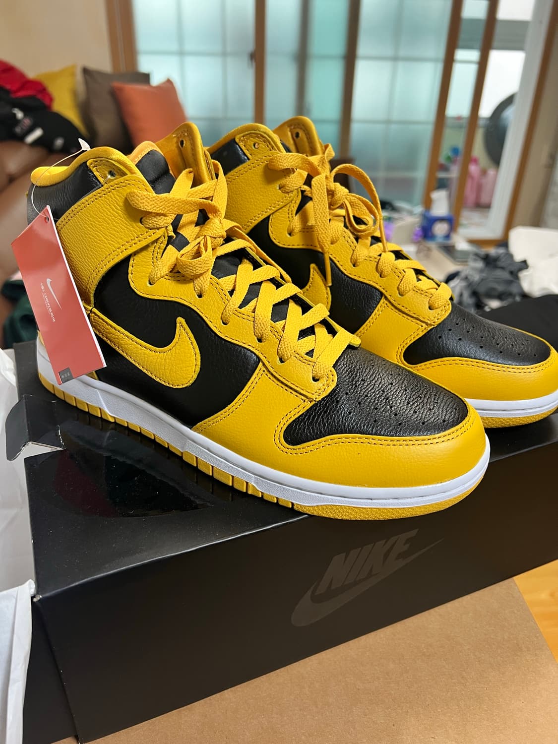 새상품 나이키 덩크 우탱 클랜 하이 블랙 앤 폴른 (사이즈265)팝니다 상품이미지6