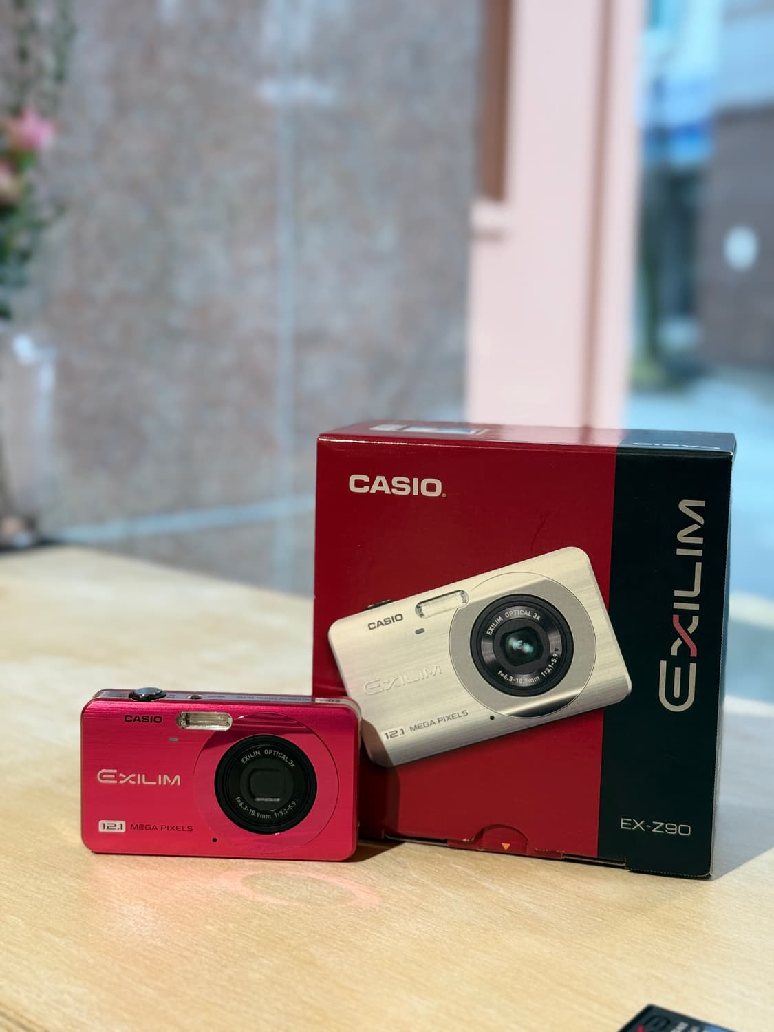 바로사용/작례o) 카시오 엑슬림 ex z90 핑크 상품이미지1