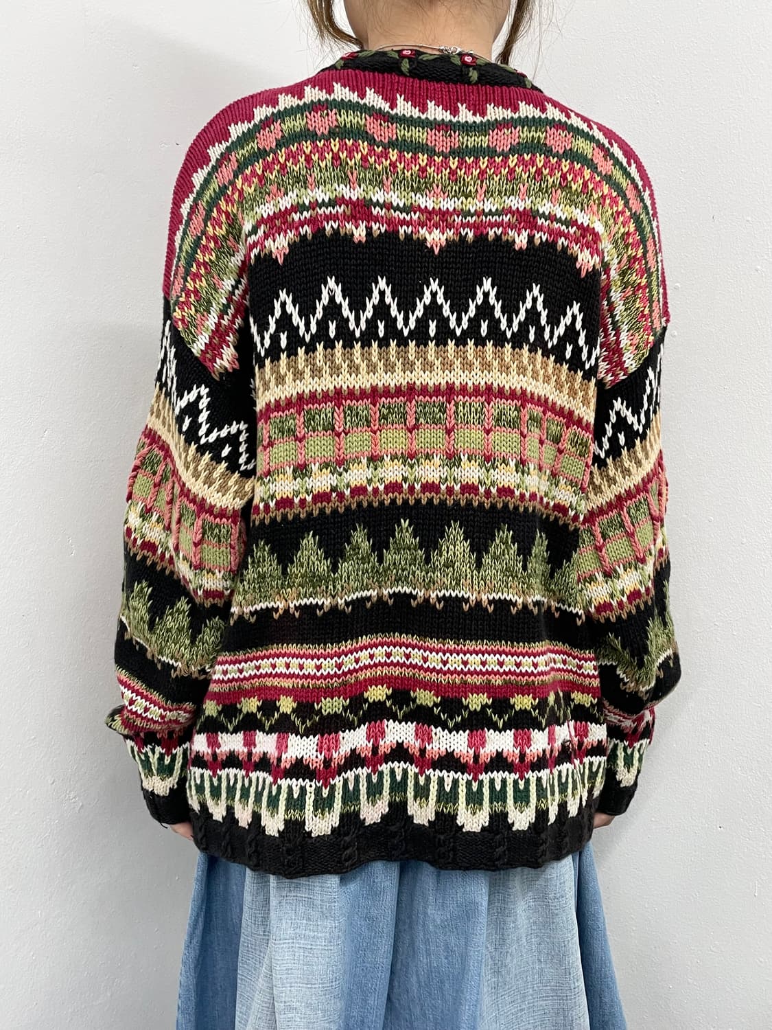 티아라 홀리데이 베어 디테일 자수 가디건 상품이미지5