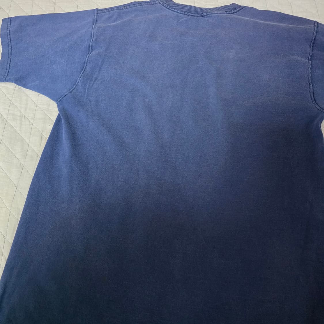 [L] 00s 후룻오브더룸 빈티지 블랭크 티셔츠 네이비 하드페이드 상품이미지6