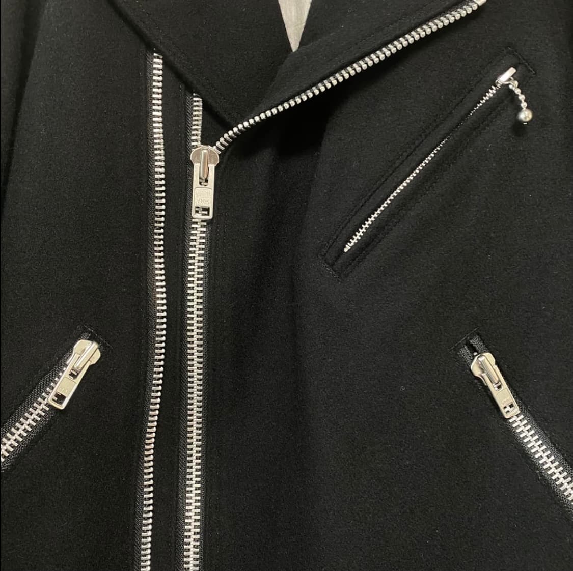 [2] The Viridi-anne 17AW 울 멜튼 라이더 코트 상품이미지5