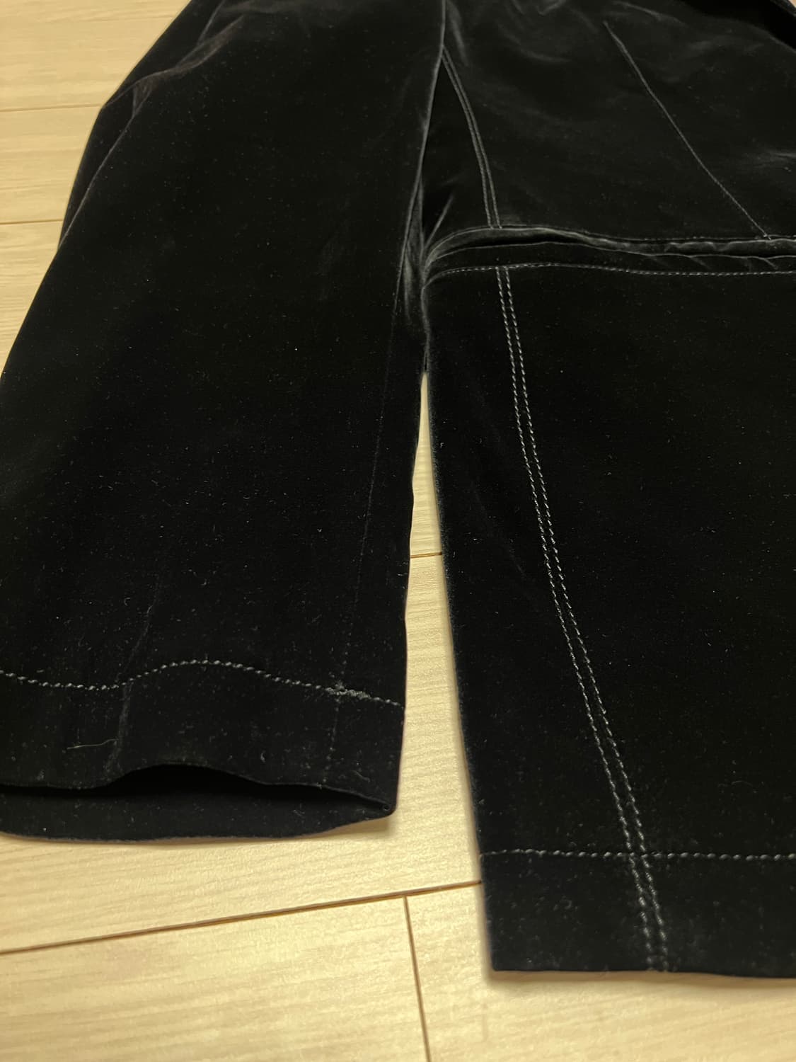 SIEG 블랙 벨벳 싱글 자켓 / 스티치 포인트 / 클래식 & 유니크 무 상품이미지4