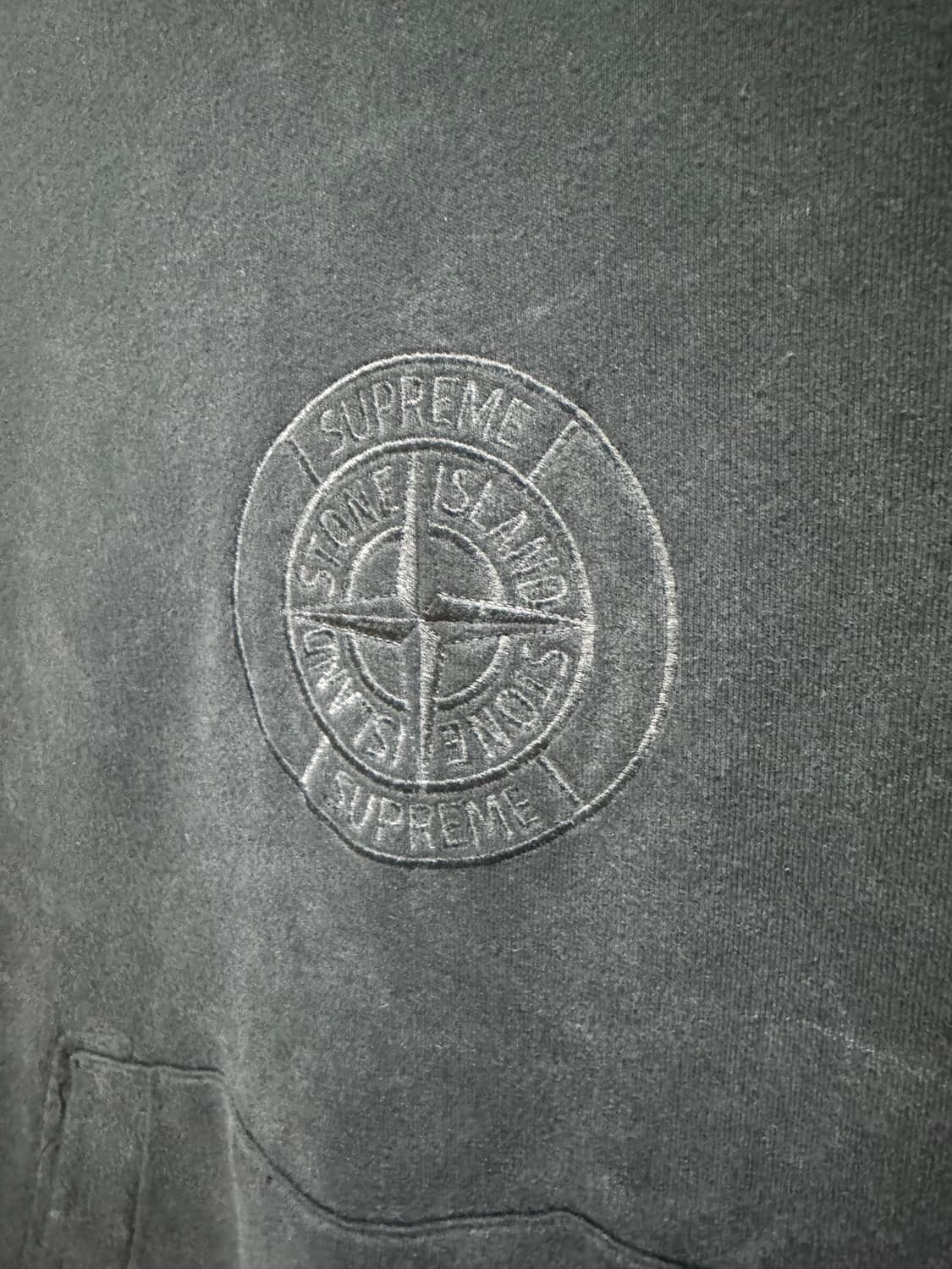 스톤아일랜드X슈프림 콜라보 후드 블랙 L 사이즈 상품이미지3