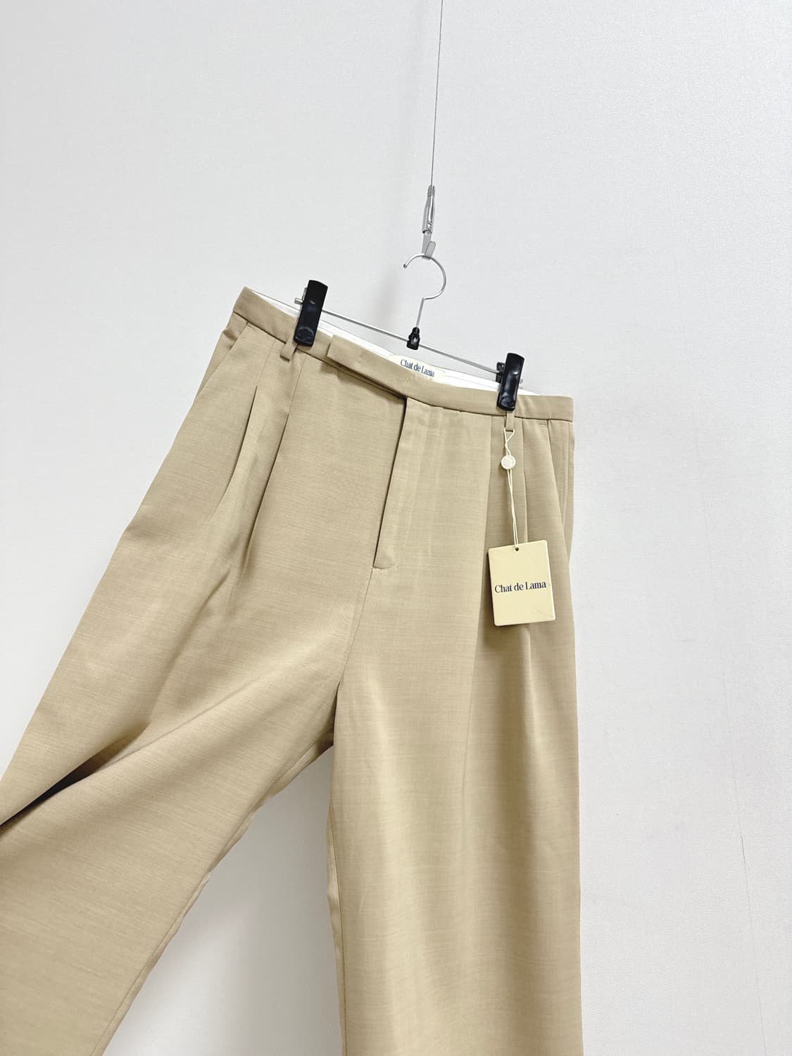 샤드라마 실키 텍스쳐 투턱 팬츠 상품이미지6