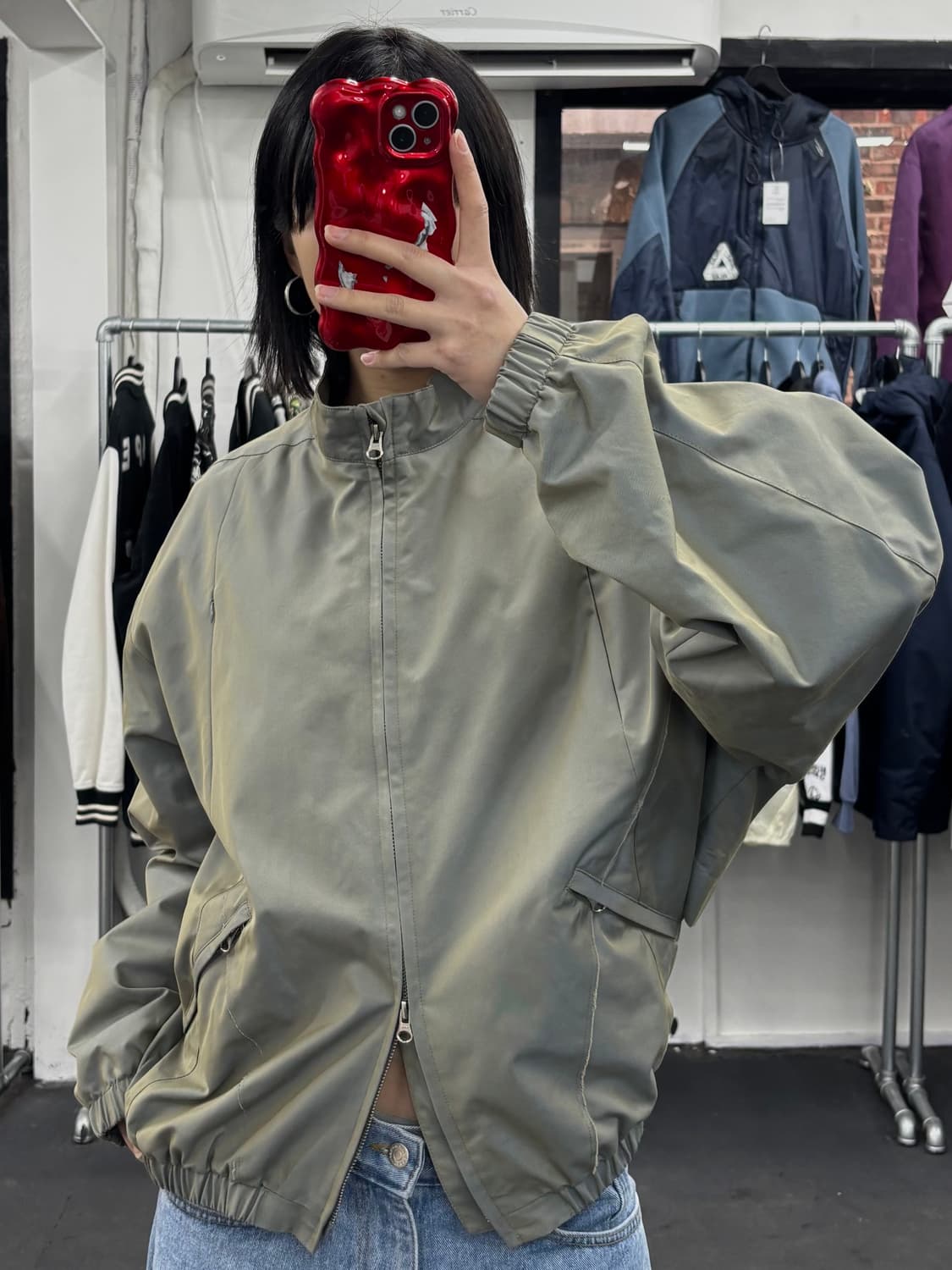 르마드 투톤 블루종 자켓 상품이미지3