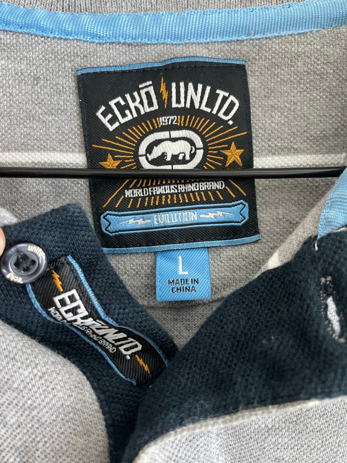 에코 언리미티드 백프린팅 펑크락 스트라이프 그레이 pk 상품이미지4