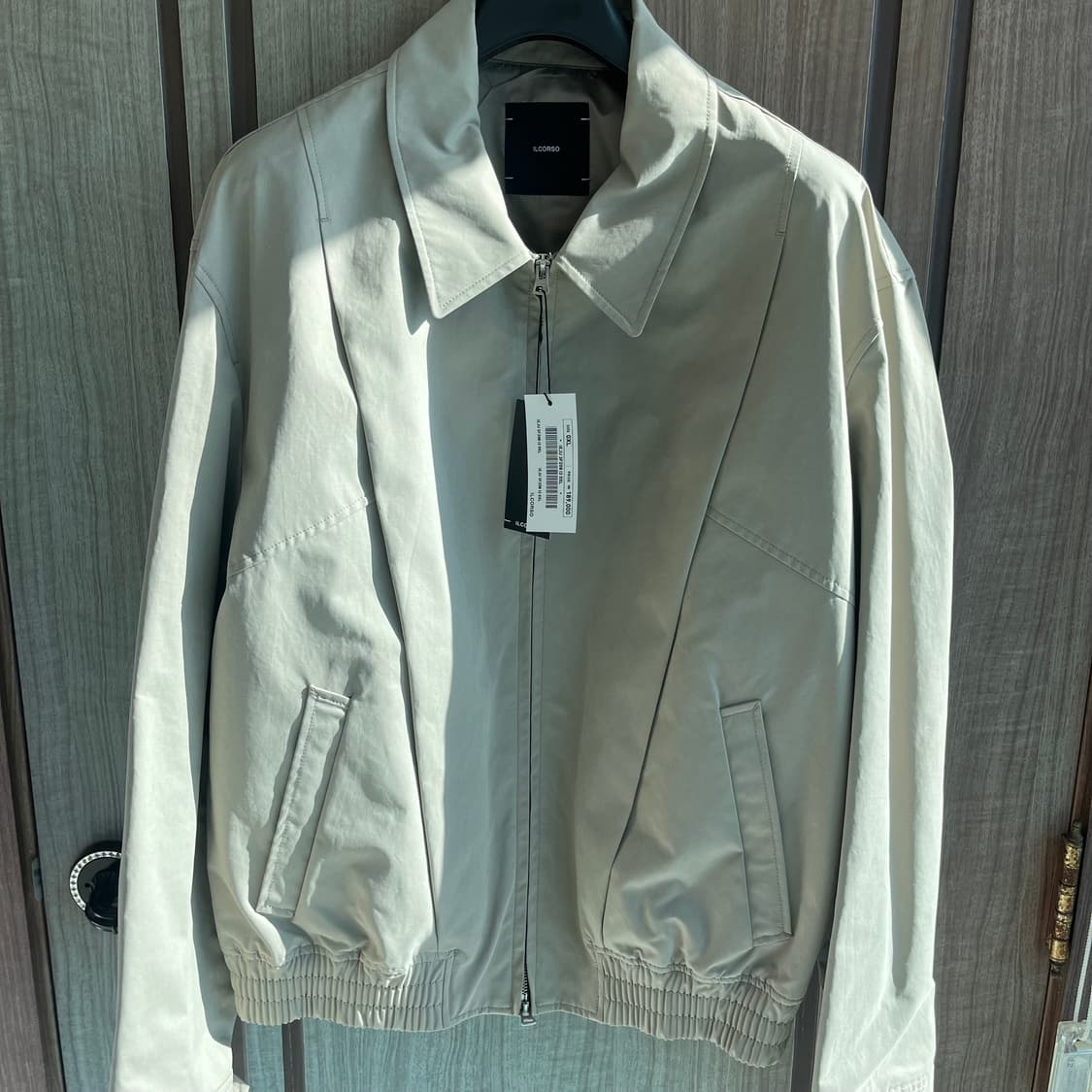 새상품(XL)일꼬르소 베이지 코튼 카라 블루종 점퍼 상품이미지5