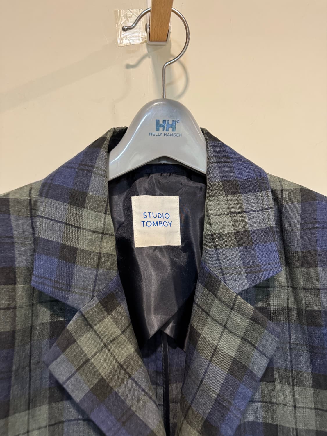 studio tomboy 스튜디오톰보이 체크 린넨 자켓 상품이미지3