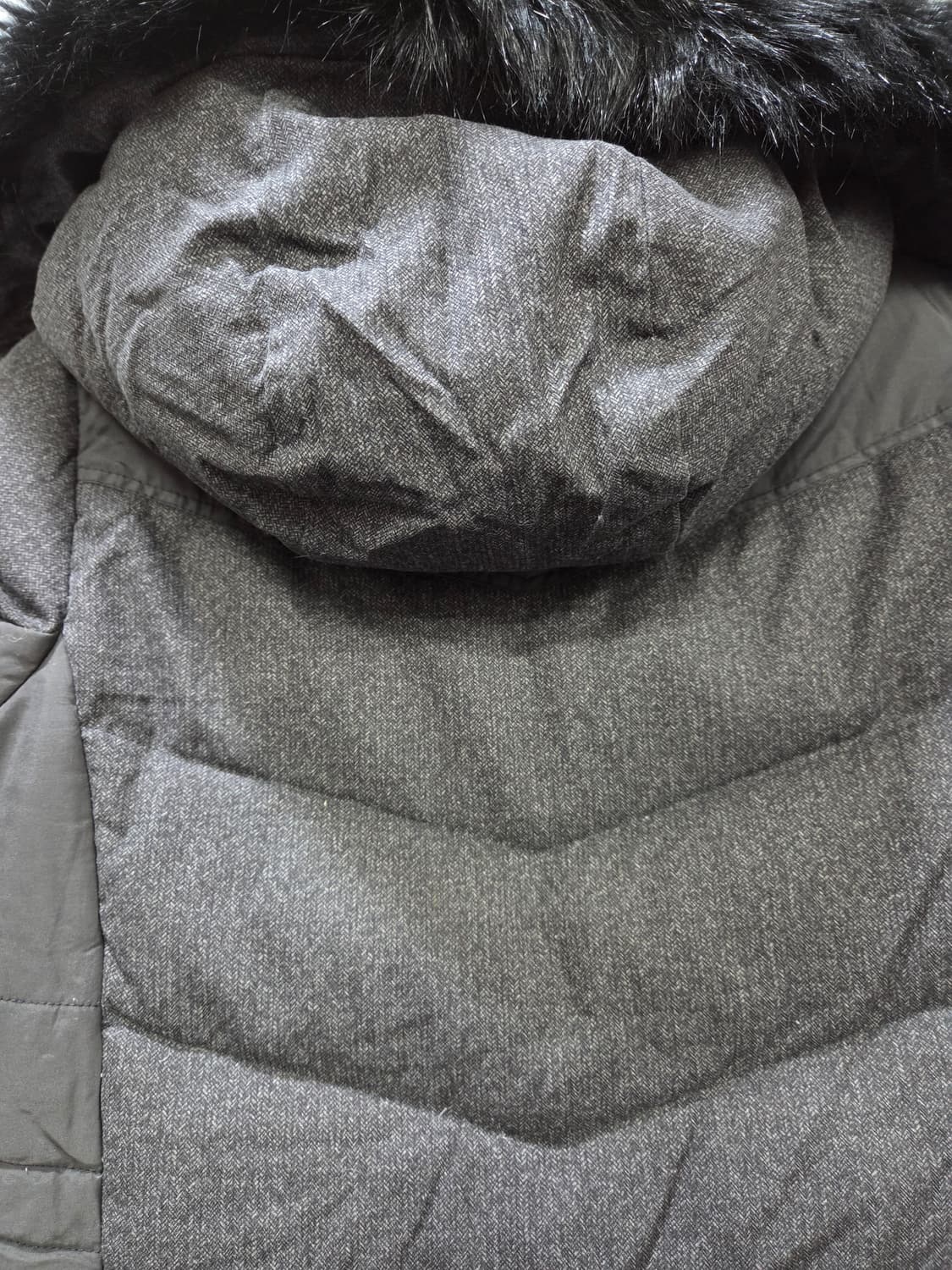 노스페이스 1211-14. 여성 울배색 구스롱패딩 챠콜 퍼후드 85 상품이미지8