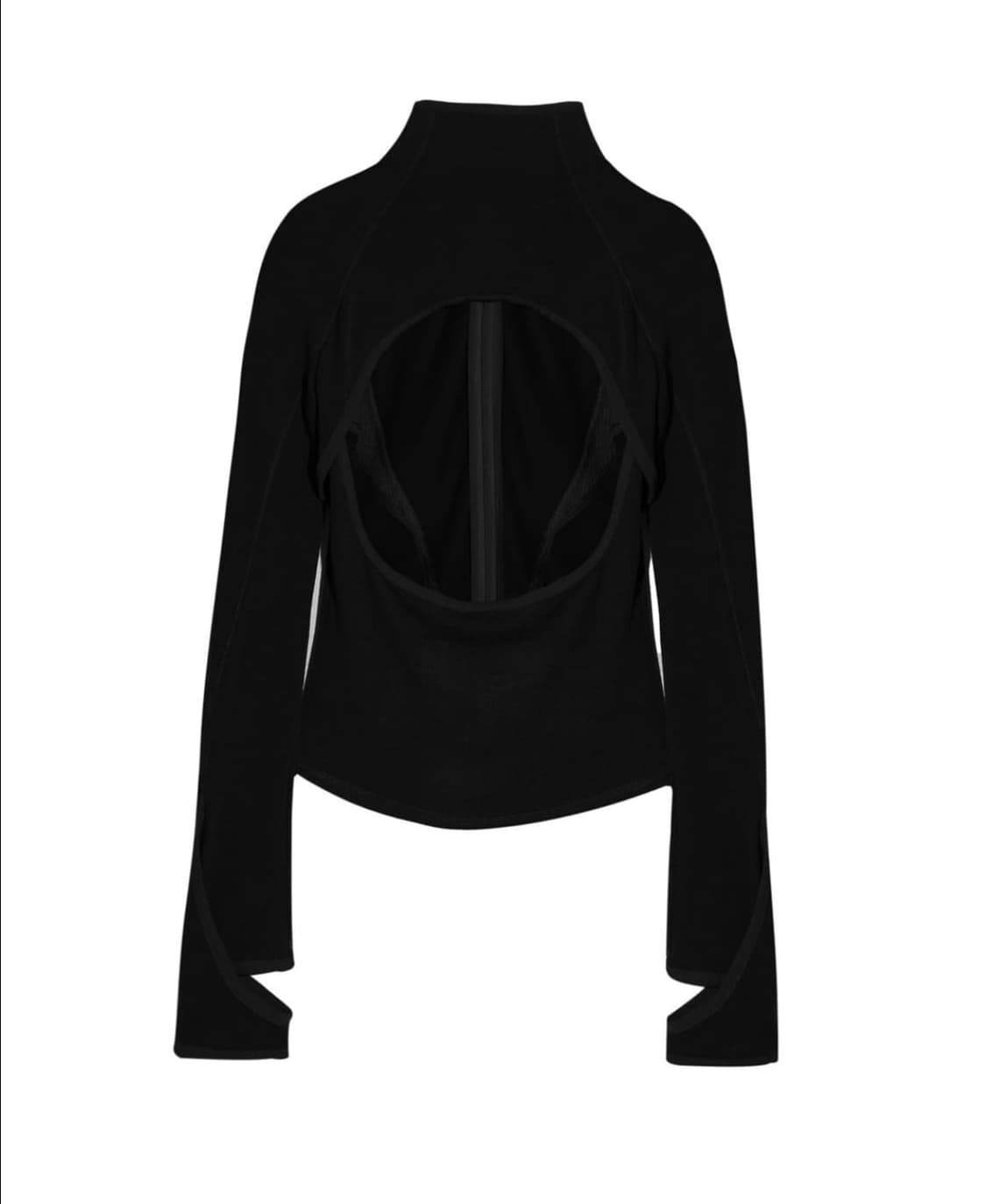 hyein seo slashed zip top black 상품이미지4