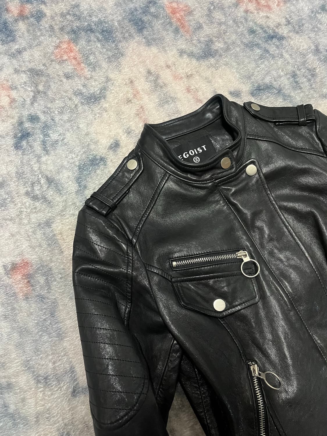 Egoist lamb skin single rider jacket 상품이미지2