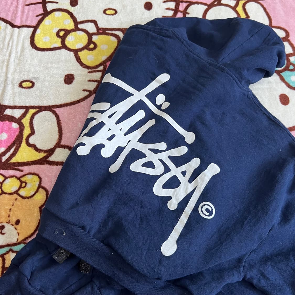 스투시 빈티지 후드 크롭 투웨이 지퍼 리폼 상품이미지3