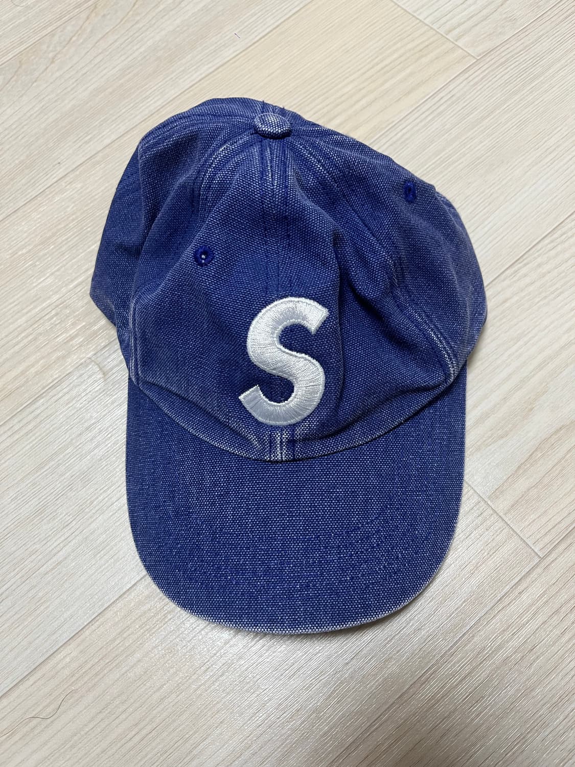 [슈프림] 피그먼트 캔버스 S 로고 6-패널 캡 네이비 -23SS 상품이미지3