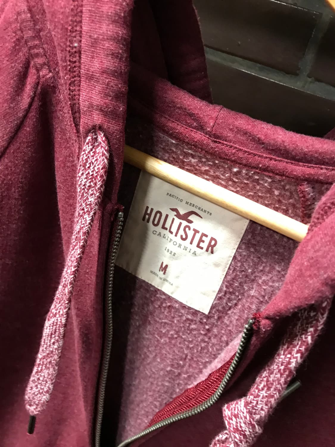 홀리스터 버건디 빈티지 후드집업 상품이미지6