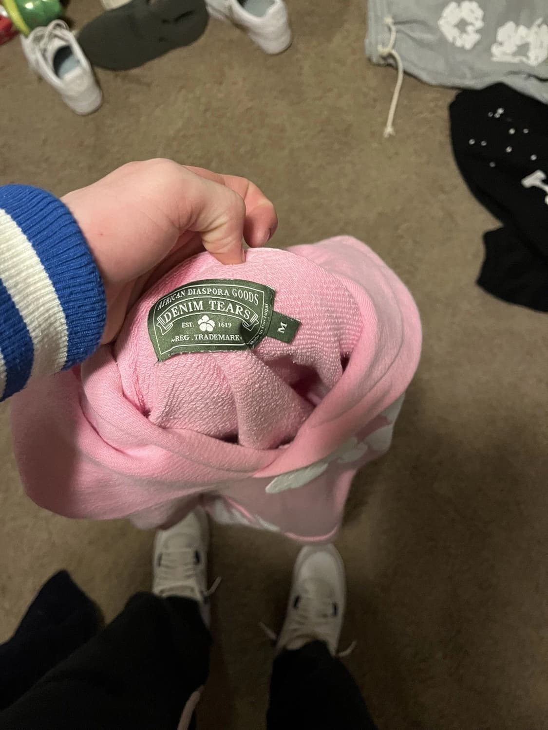 데님 티어스 더 코튼 리쓰 후드티 핑크 상품이미지5