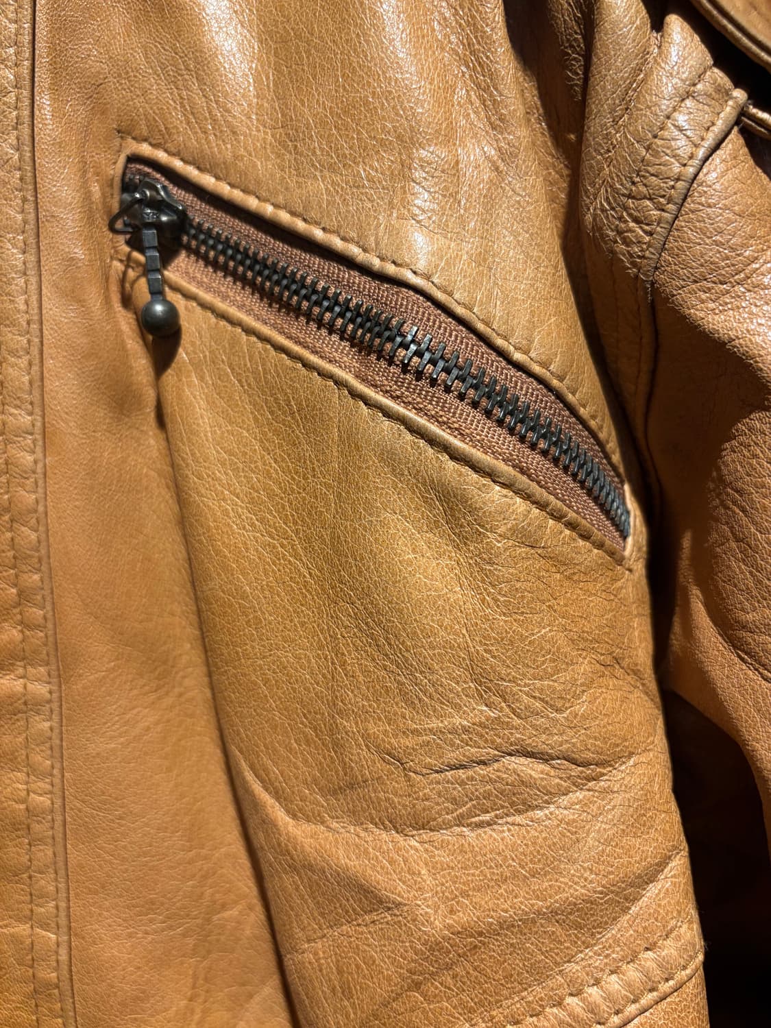 Camel double rider jacket /더블 라이더 바이커자켓 상품이미지6