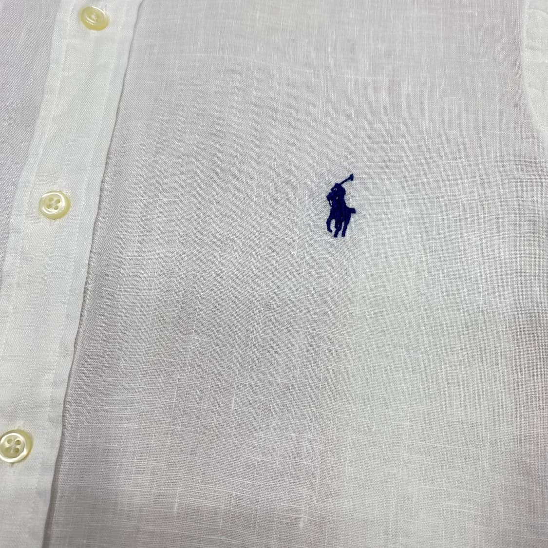 폴로 화이트 린넨 셔츠 M  상품이미지4