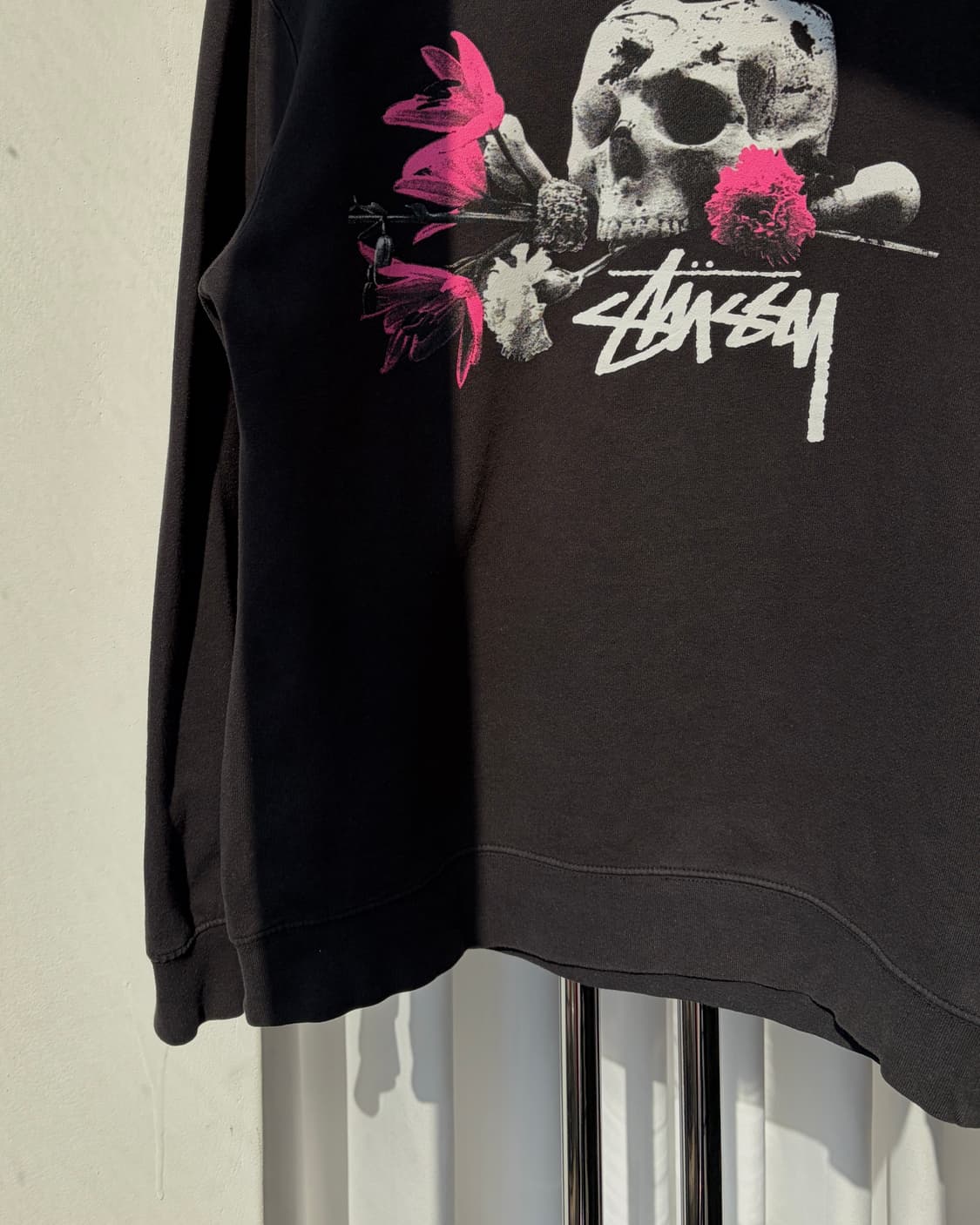 [M]스투시 스컬 프린팅 기모 맨투맨 스웻셔츠 상품이미지5