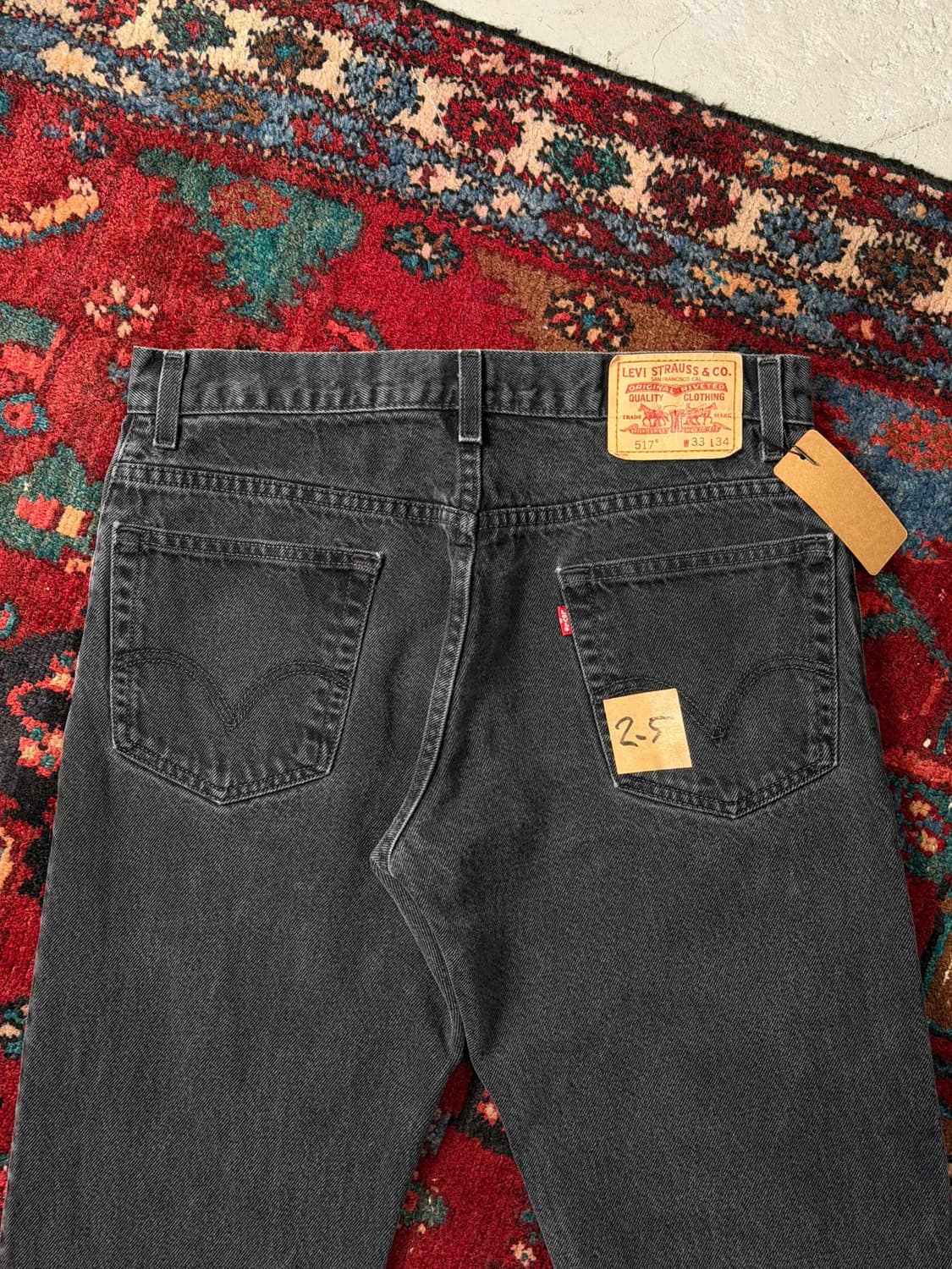00's 빈티지 리바이스 517 블랙 부츠컷 리바이스 플레어진 상품이미지7