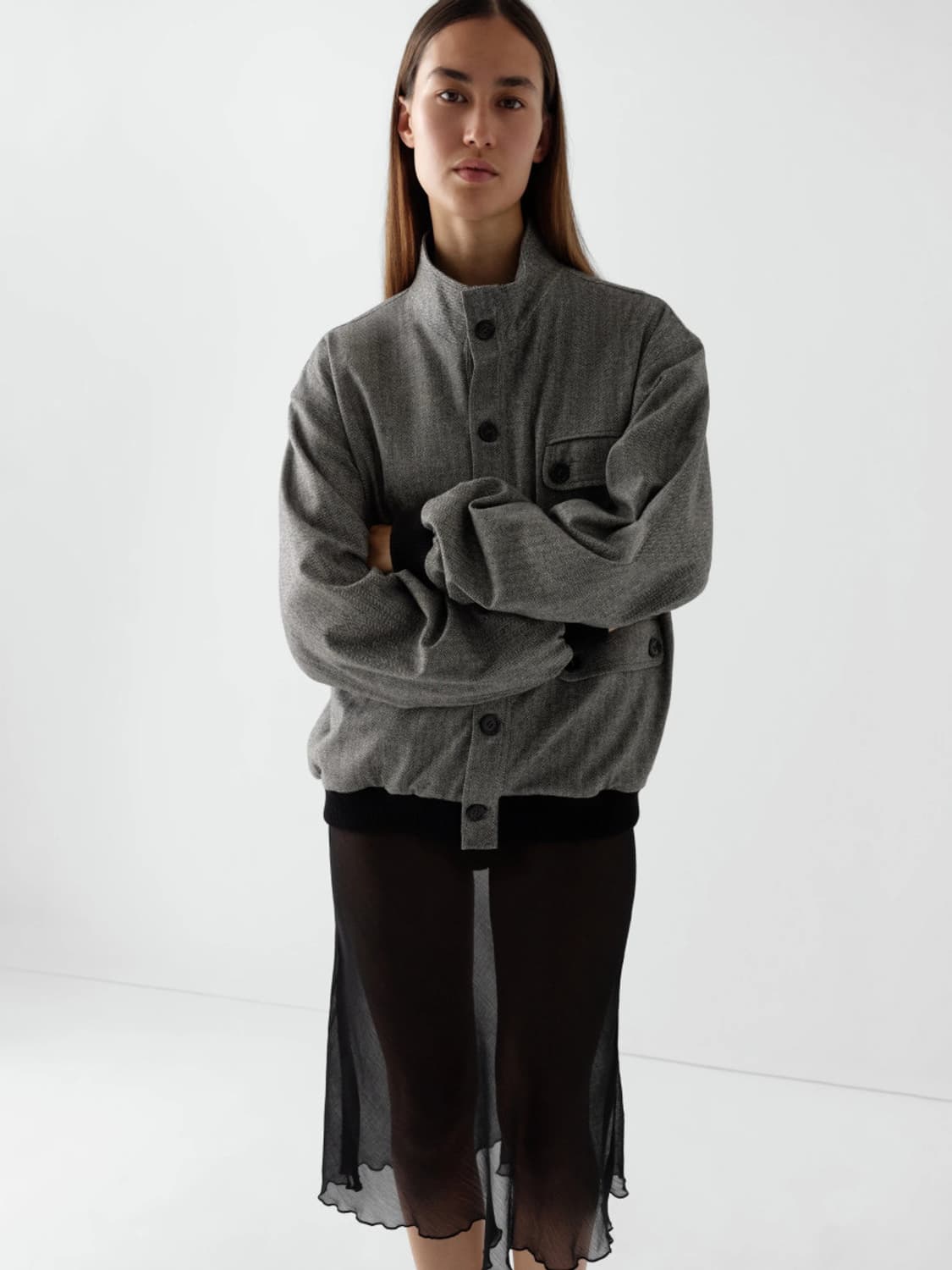 [XS,S,M]기마구아스 Bahia 시어 스커트/블랙 상품이미지2