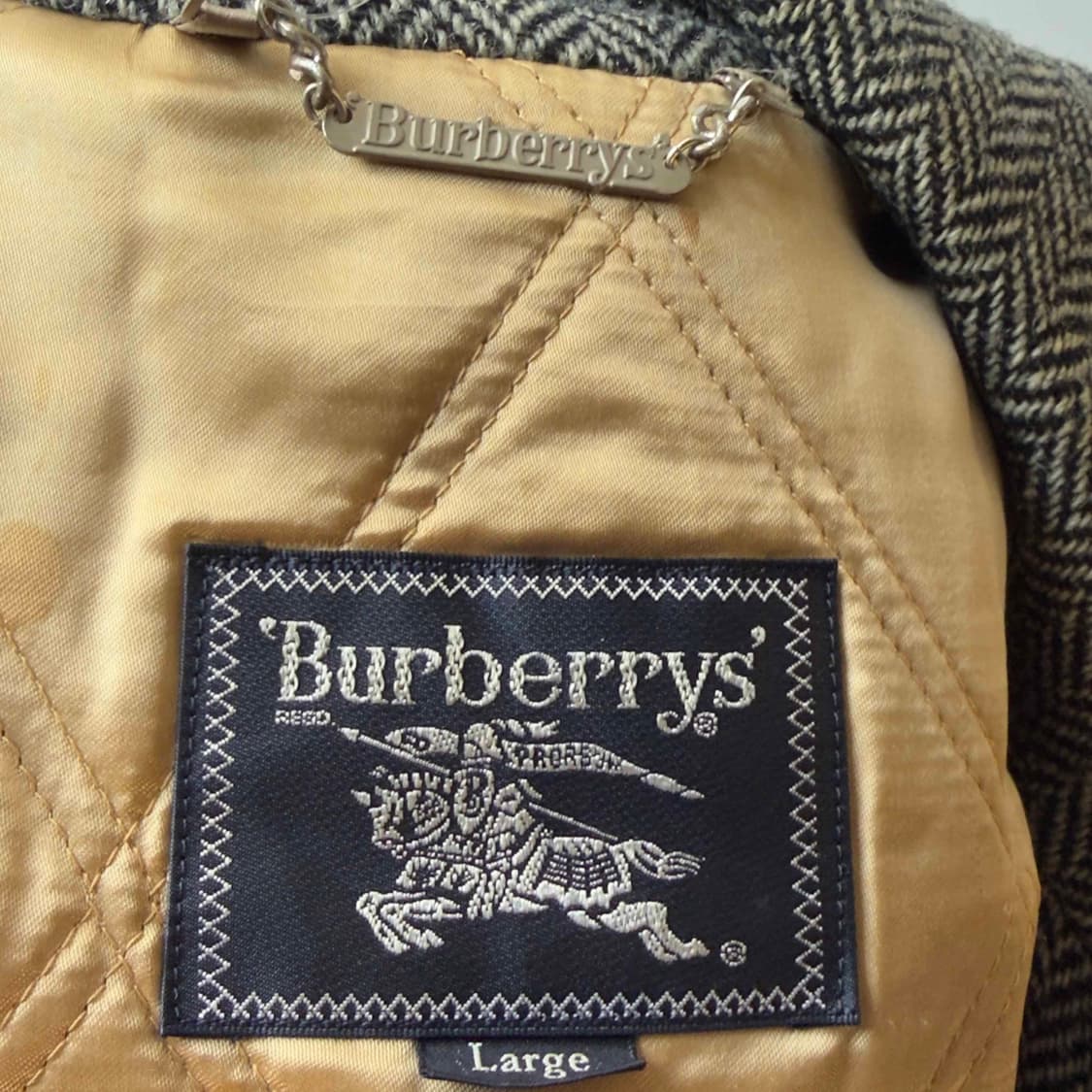 90s 버버리 울 헤링본 헌팅 자켓 상품이미지5