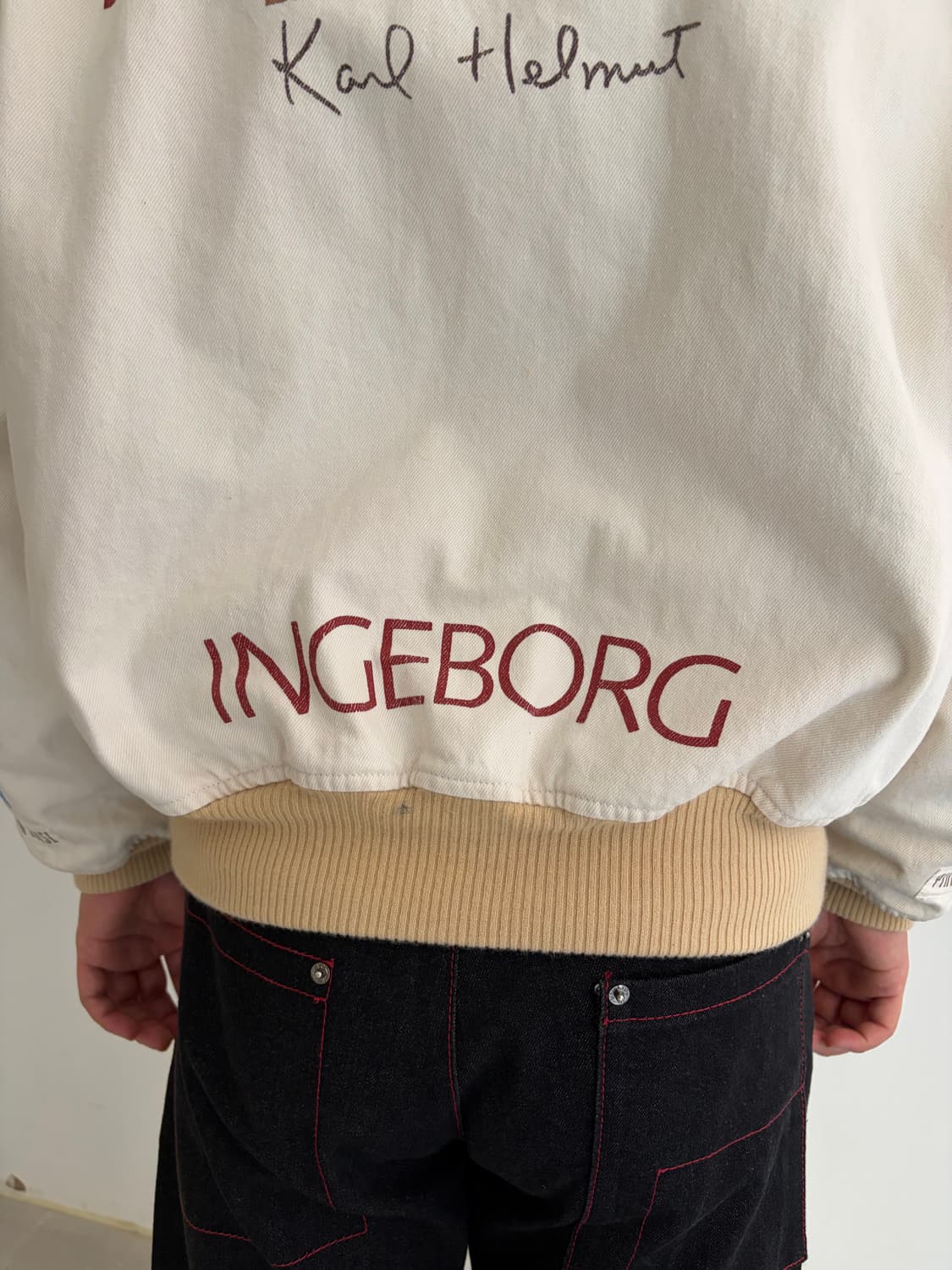 90’s Pink House signature patch bomber  상품이미지8