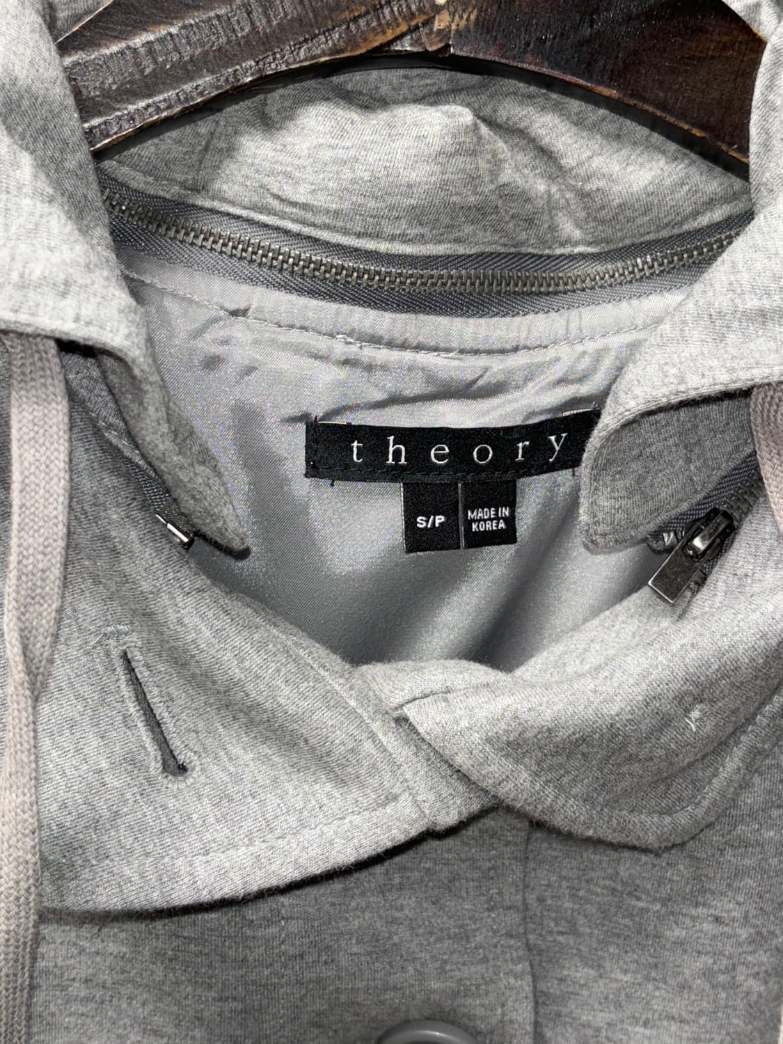 띠어리 후드 하이넥 코트 상품이미지5