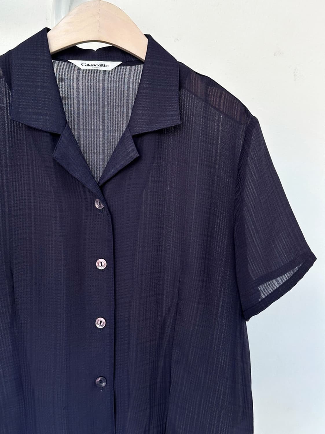 Patterned sheer loose blouse 상품이미지5