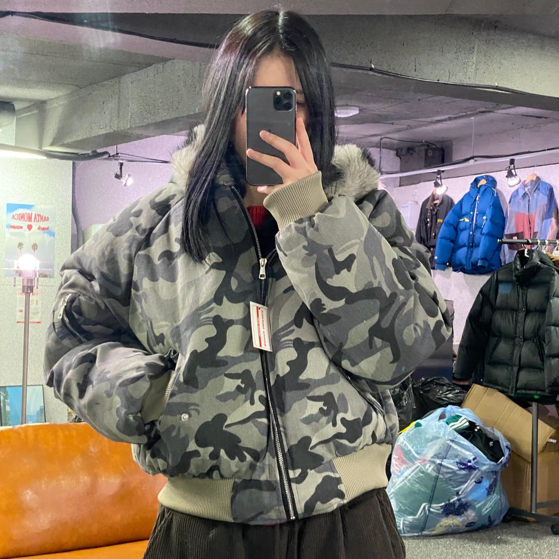 빈티지 그레이 밀리터리 점퍼 B3491  상품이미지1