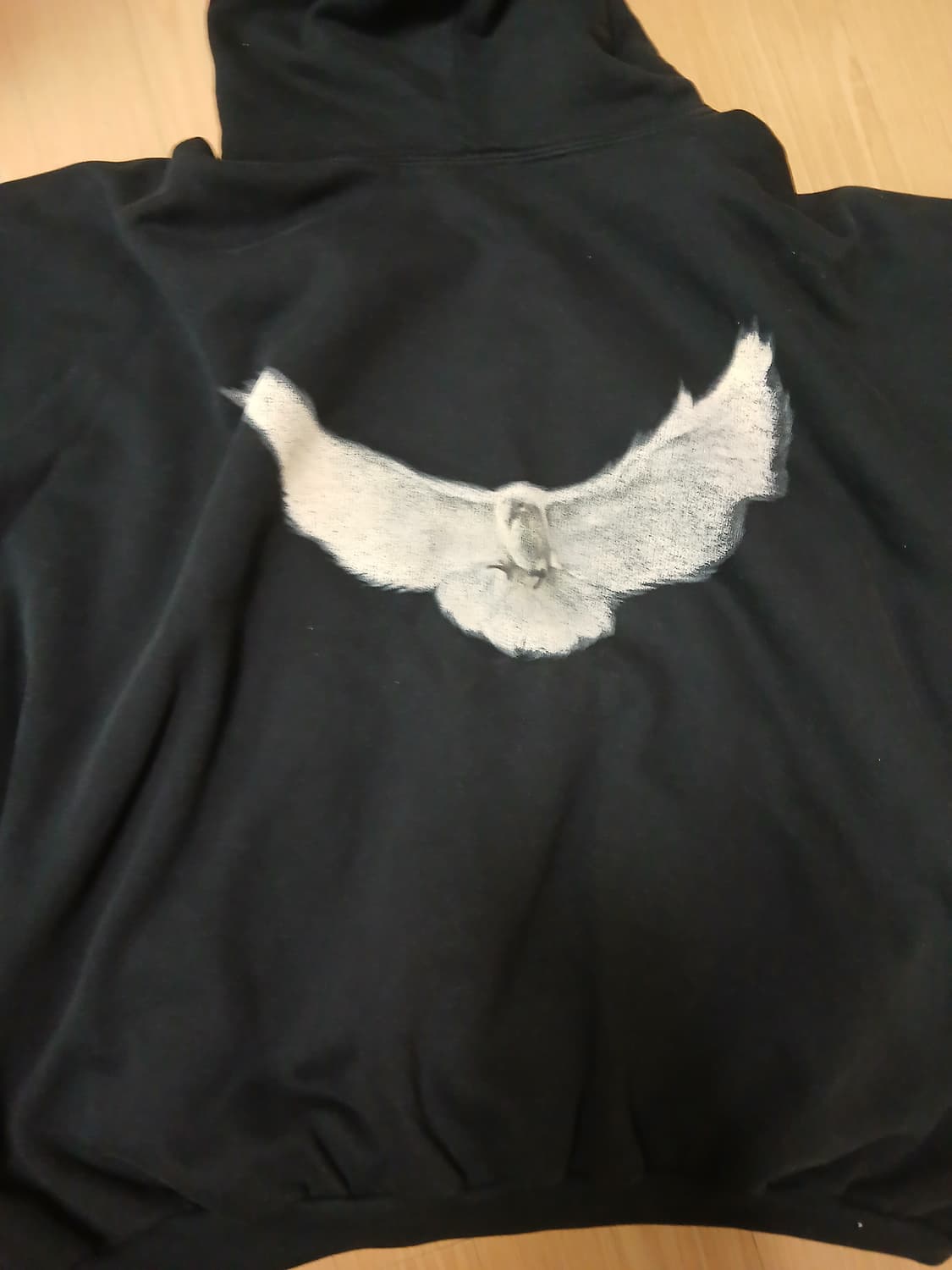 이지 갭 엔지니어드 바이 발렌시아가 도브 후드 워시드 블랙 상품이미지3