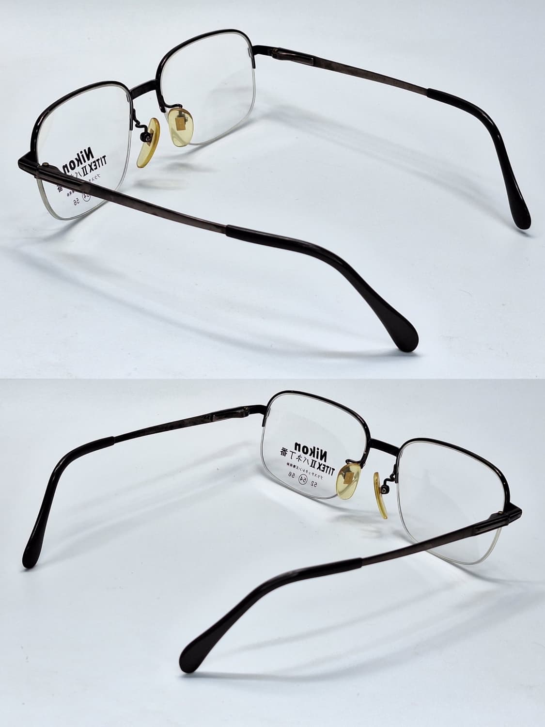 일본 빈티지 데드스톡/니콘 FB8327TS 54mm 반무테 티타늄 안경테 상품이미지6