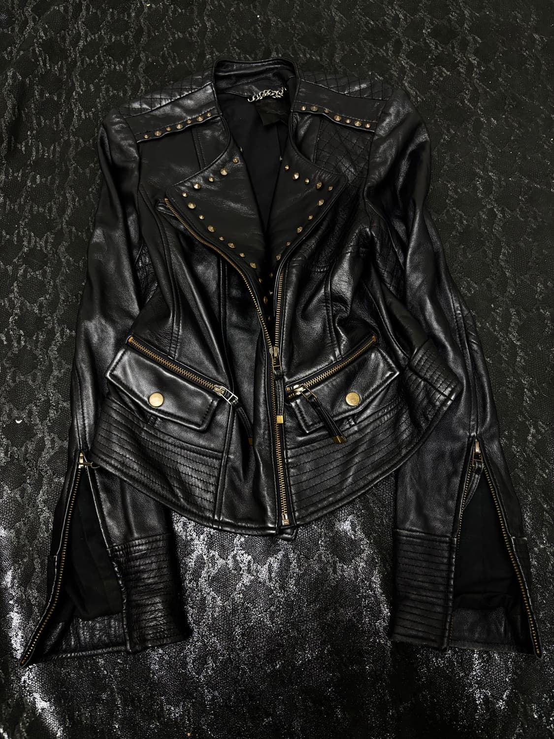 “Vintage”00’s RockChic Studded Sheepskin 상품이미지1