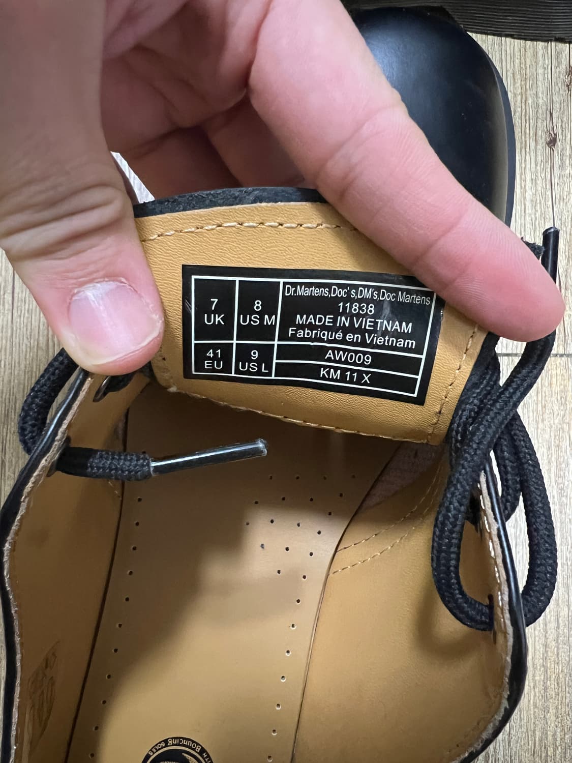 택포14) 닥터마틴 1461 스무스 블랙 UK7 260 상품이미지5