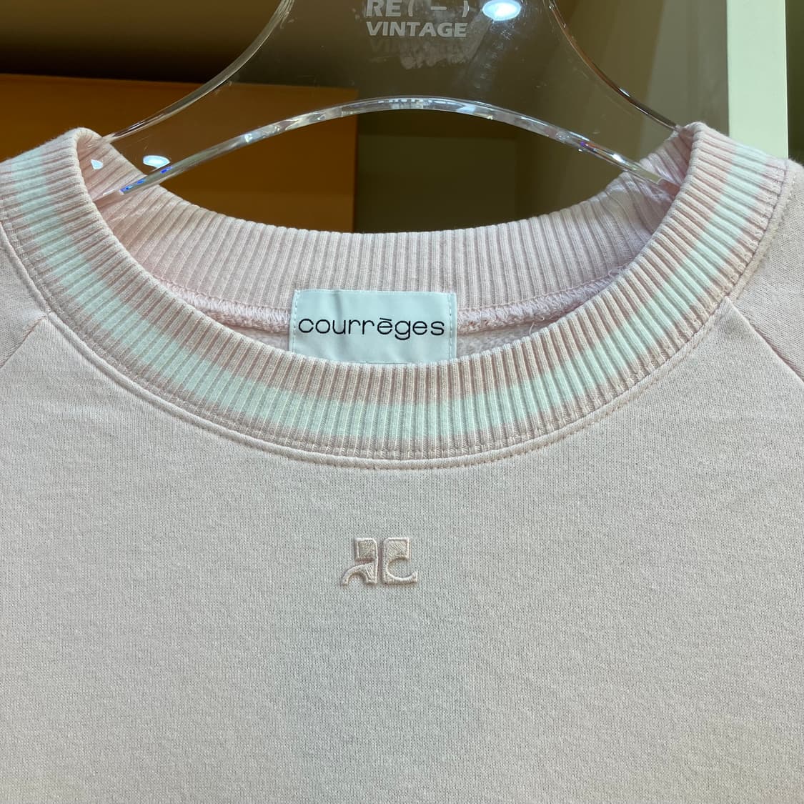 꾸레쥬 배색 로고 맨투맨 M 상품이미지3