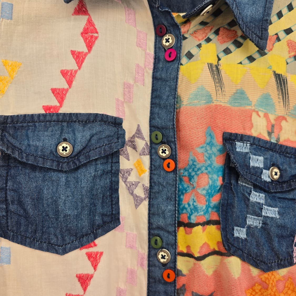 Desigual 패턴 자수 셔츠 S 상품이미지10