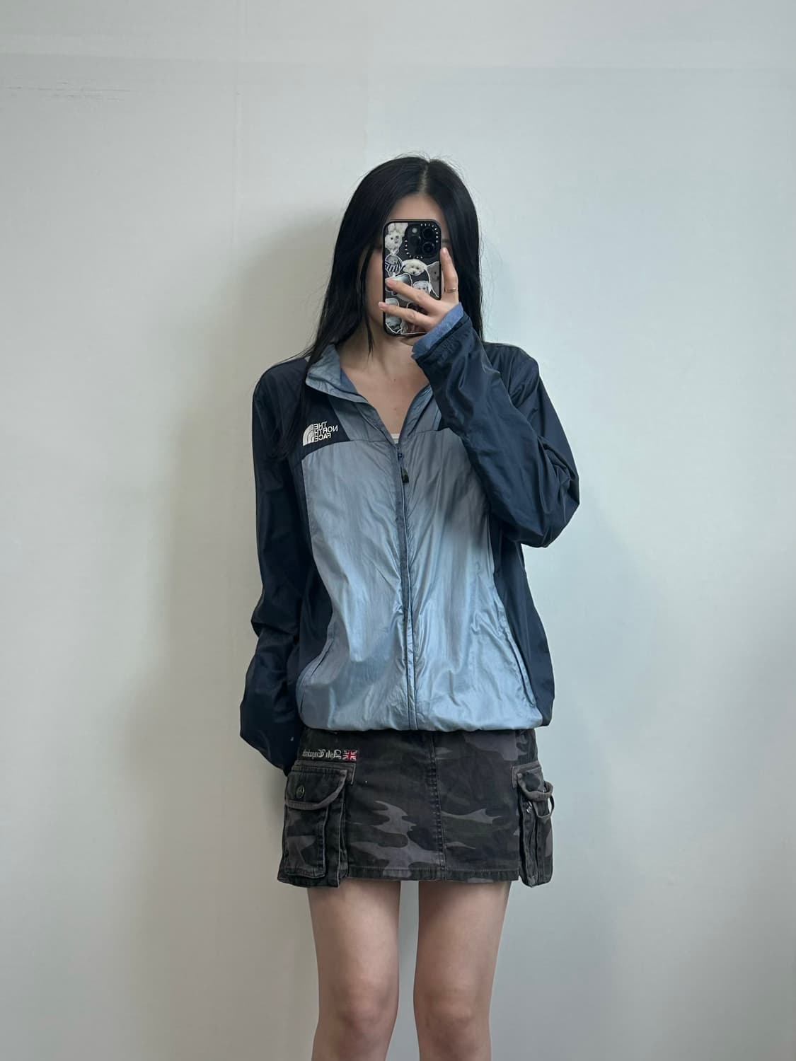 노스페이스 자수로고 배색 윈드 바람막이 자켓 상품이미지1