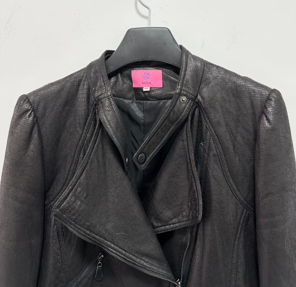 Asymmetric croco pattern dark brown jack 상품이미지8