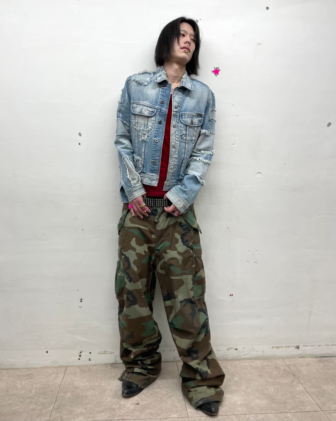 Damage Patchwork Denim Jacket  상품이미지5