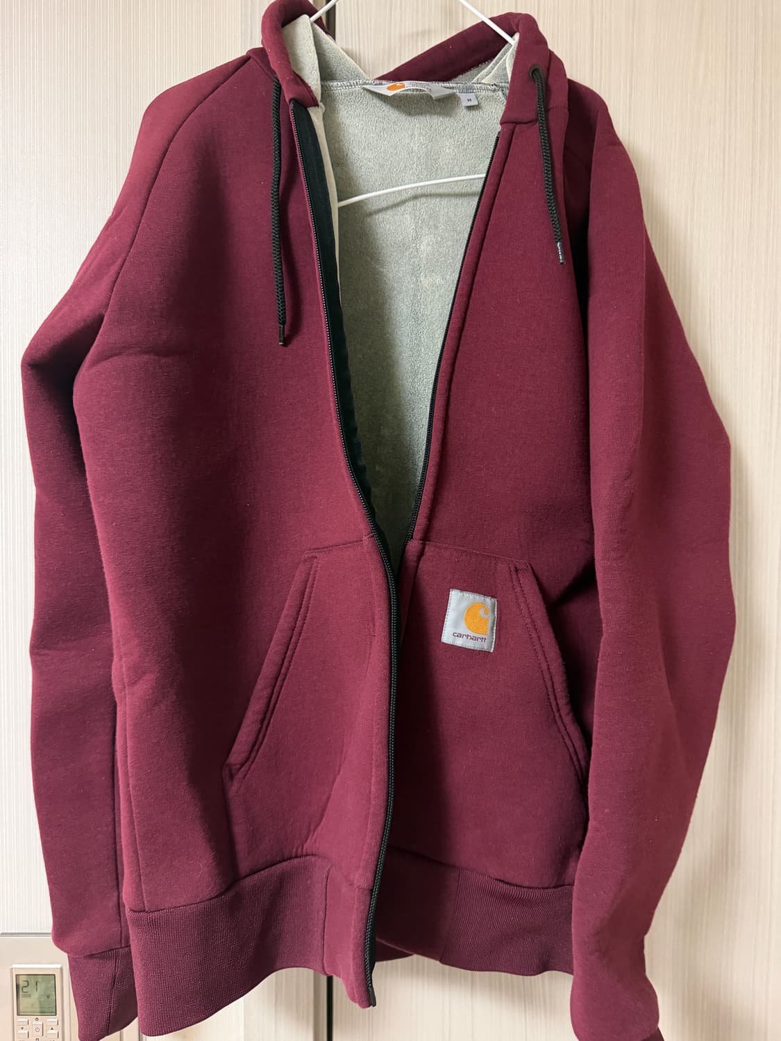 칼하트 wip 버건디 후드집업 팝니다 m 상품이미지1